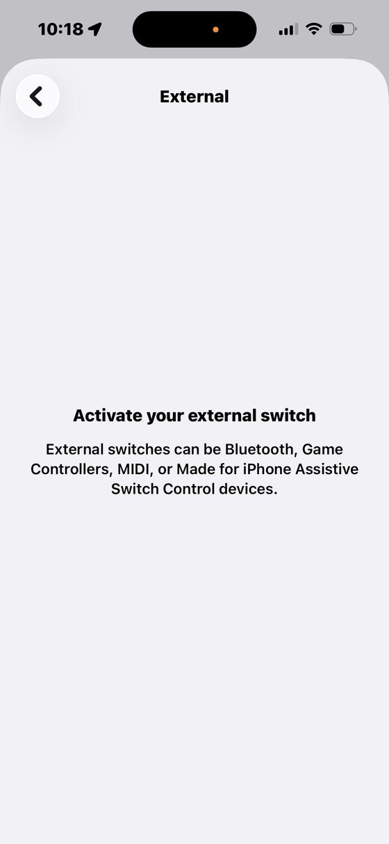 Activate your external switch prompt